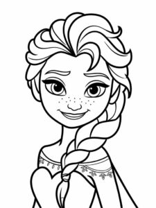 elsa coloring book pages