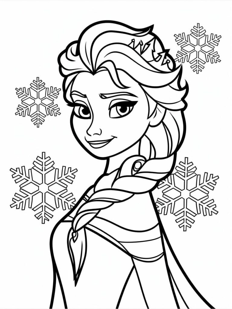 elsa coloring sheet free