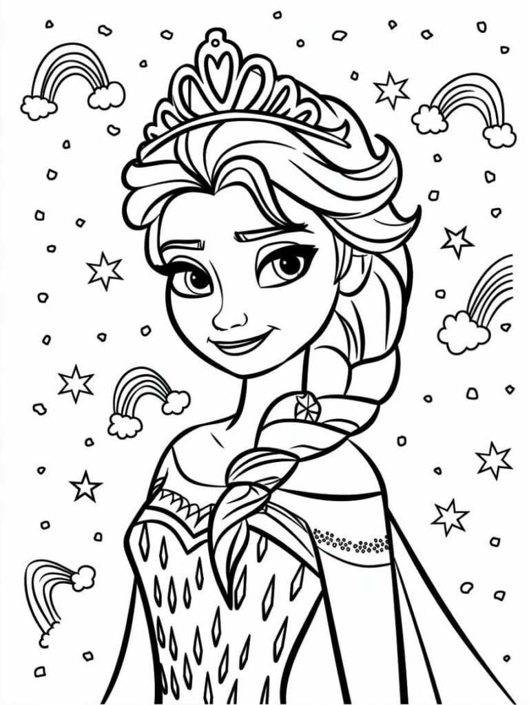 elsa coloring sheet printable