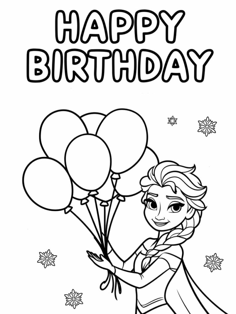 elsa coloring sheets