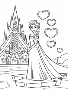 elsa frozen coloring sheets
