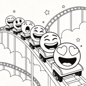 emoji film kleurplaat