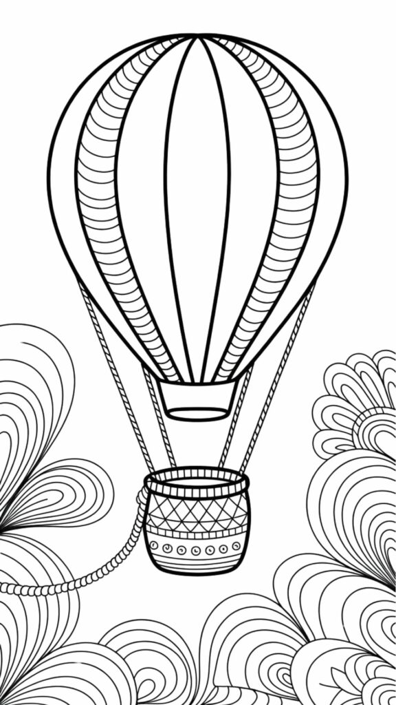 luchtballon mand tekenen