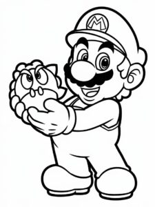 free printable mario coloring sheets