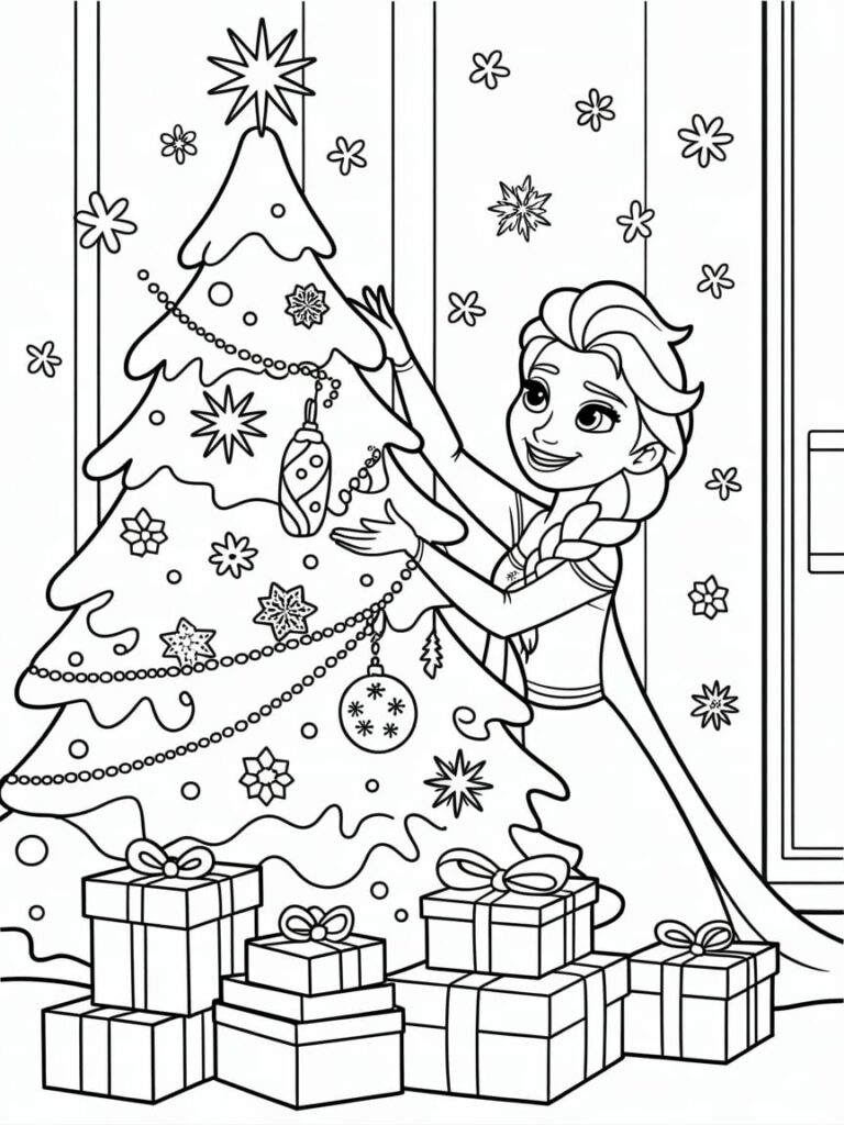 frozen elsa coloring sheet