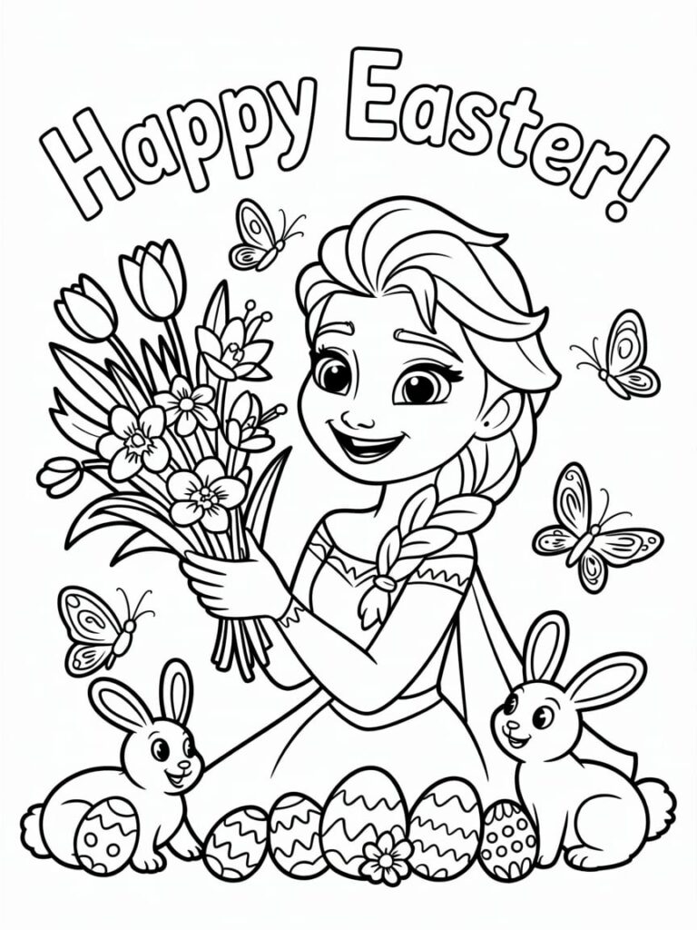 frozen elsa printable coloring sheets