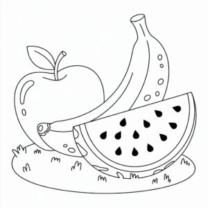 fruit kleurplaten