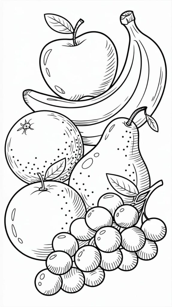 fruit tekening
