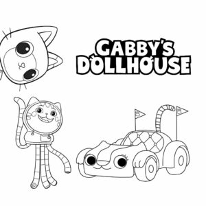 gabby's dollhouse coloring page