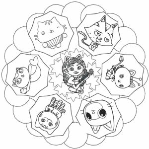 gabby dollhouse color pages