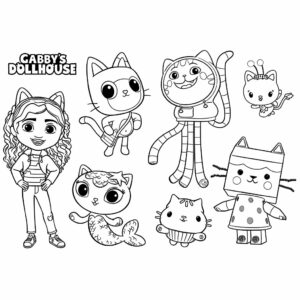 gabbys dollhouse coloring pages