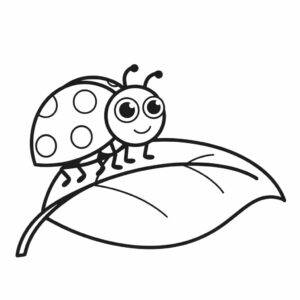 gratis kleurplaat lieveheersbeestje