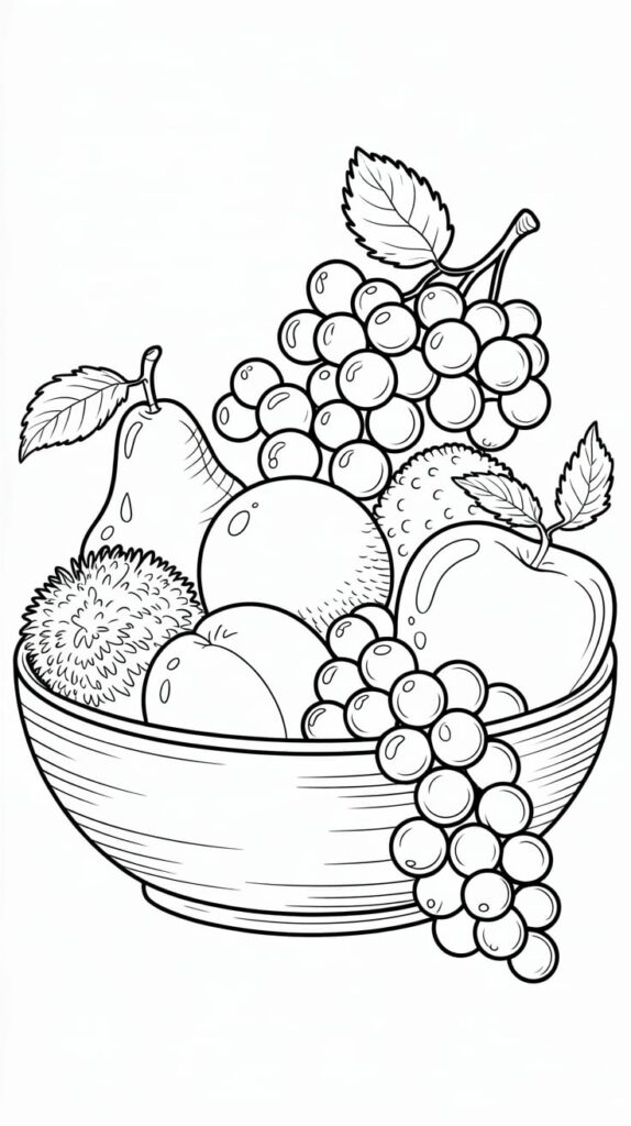 groente en fruit kleurplaat