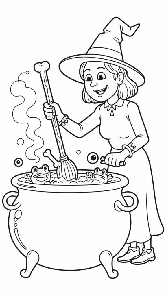 witches coloring book