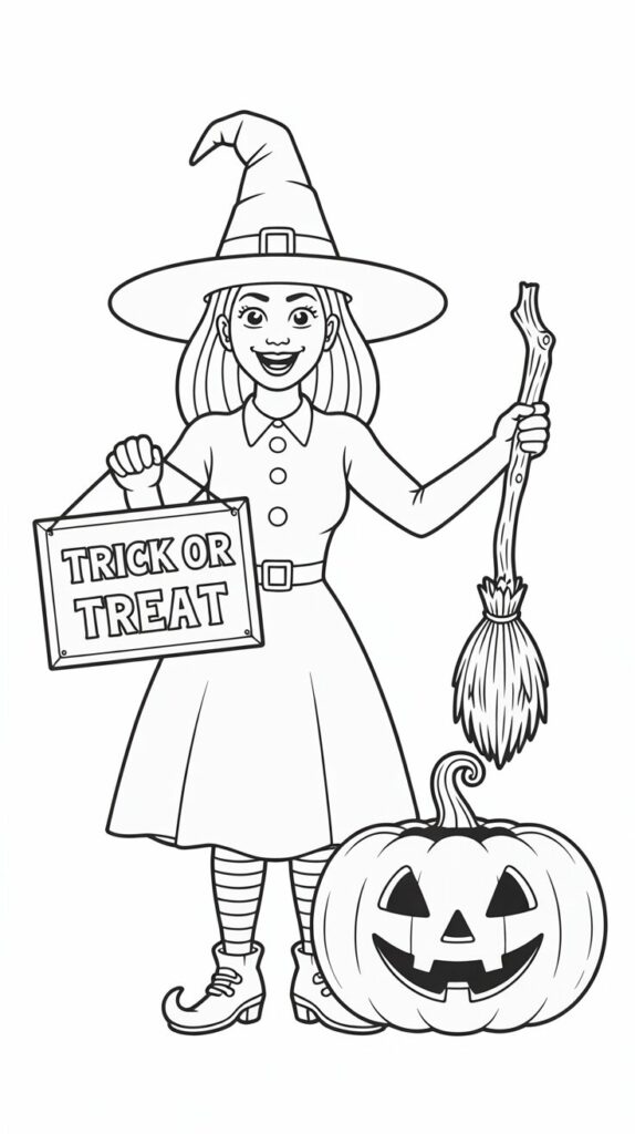 witch coloring pages printable