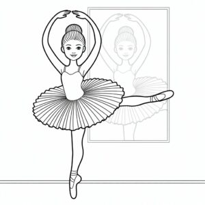 hello kitty ballerina kleurplaat