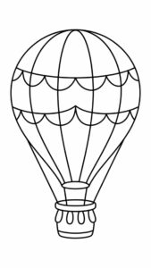 malvorlage heißluftballon ausdrucken