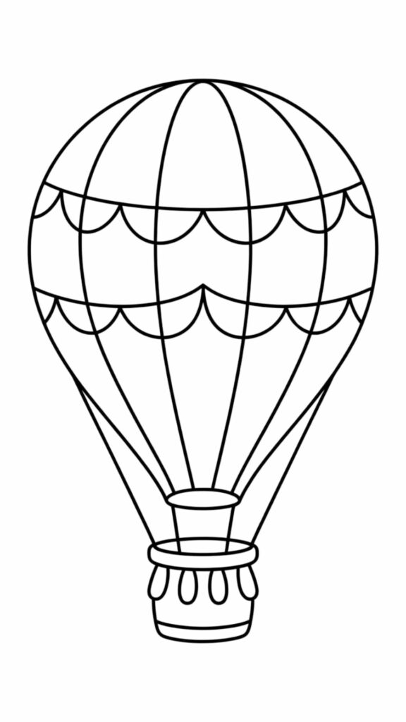 luchtballon mand tekening