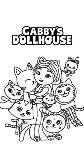 gabby dollhouse coloring page
