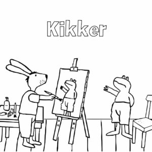 kikker tekenen simpel