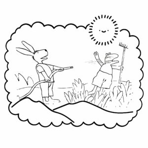 kikker tekening simpel