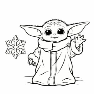 kleurplaat baby yoda