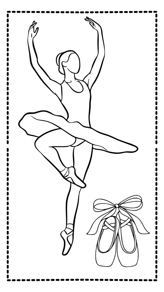 kleurplaat ballerina