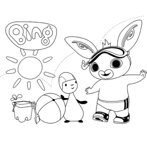 kleurplaat bing en flop