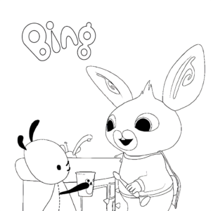 kleurplaat bing en flop gratis