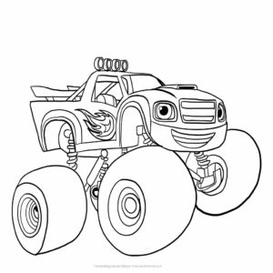 kleurplaat blaze monster truck