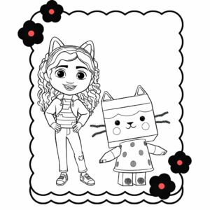 gabby's dollhouse coloring pages