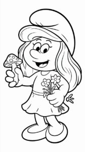 kleurplaat de smurfen