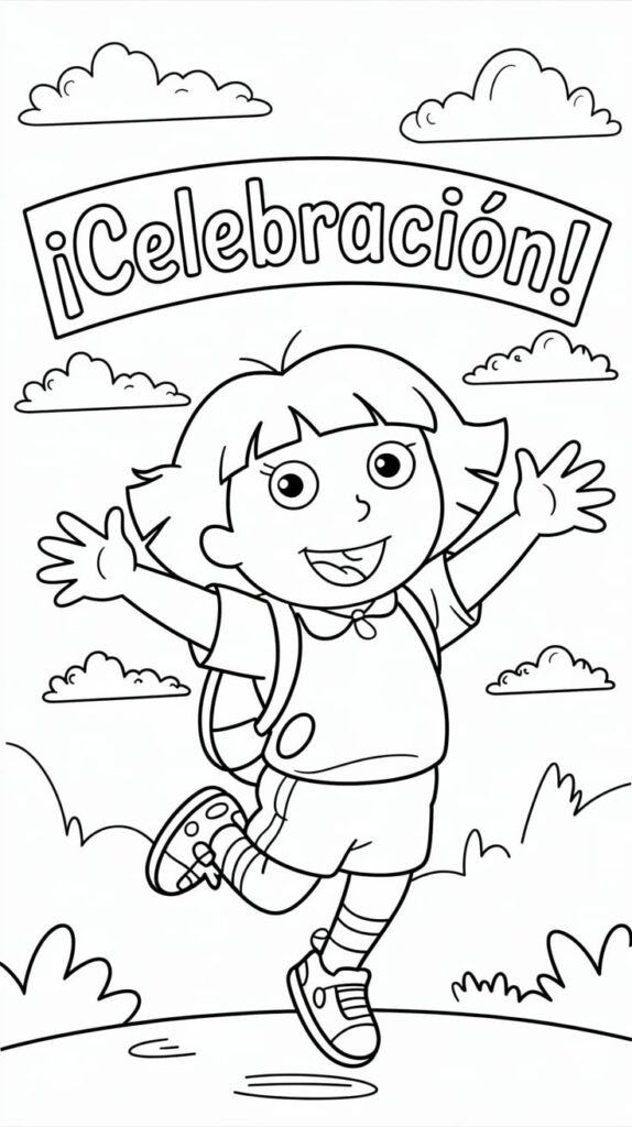 coloriage dora imprimer