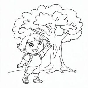 kleurplaat dora printen