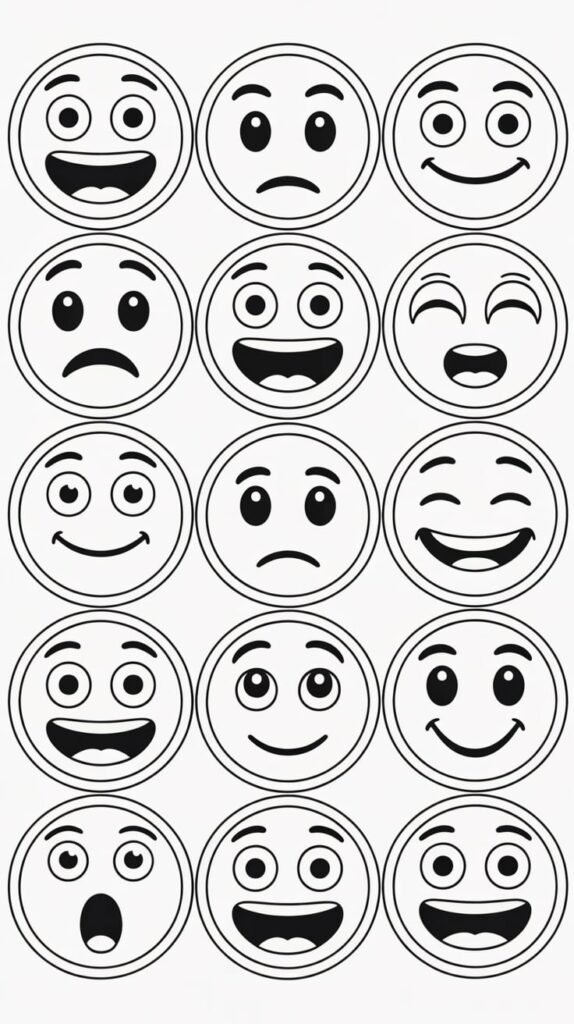 kleurplaat emoji film