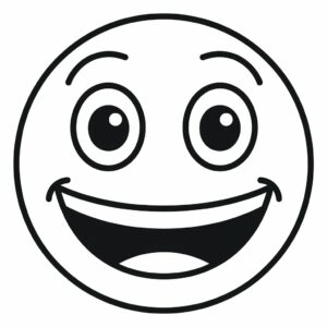 kleurplaat emoji hartjes ogen