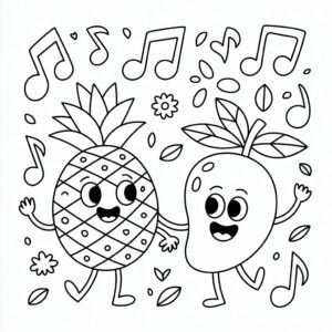 kleurplaat fruit en groenten