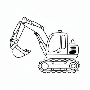kleurplaat graafmachine zonder reclame