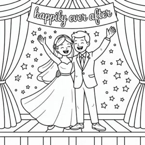 kleurplaat jubileum trouwen