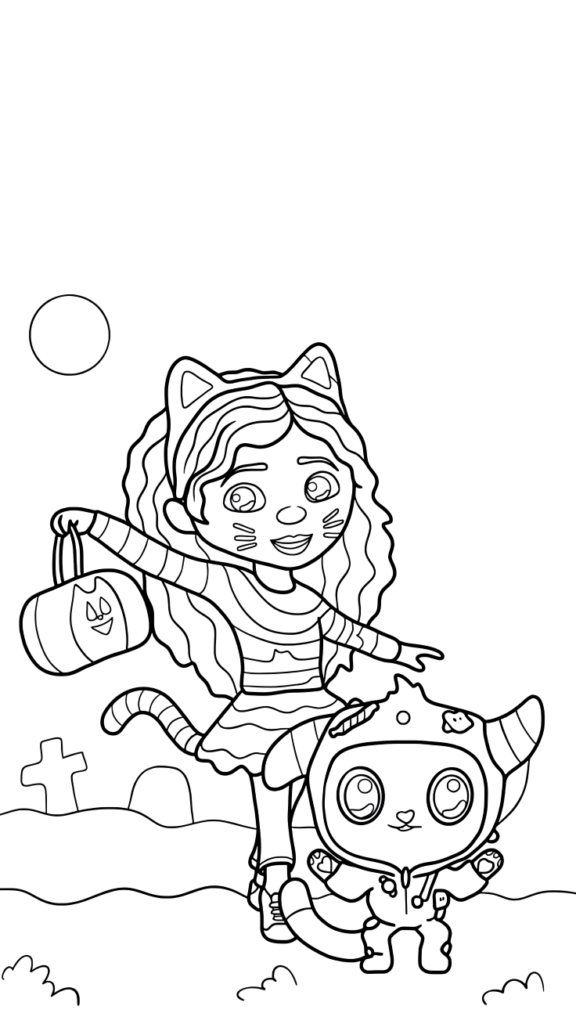 cakey gabby's dollhouse coloring pages