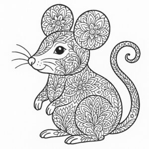 kleurplaat kleine muis zoekt een huis