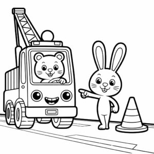 kleurplaat kraan peuter