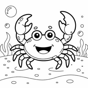 kleurplaat krabben