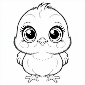 kleurplaat kuikens