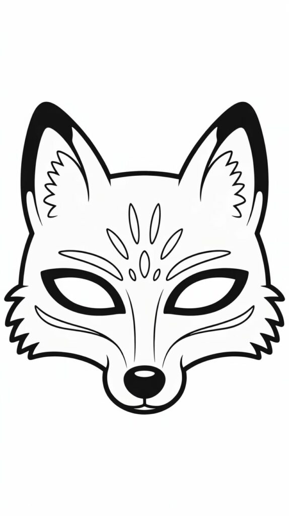 kleurplaat masker carnaval