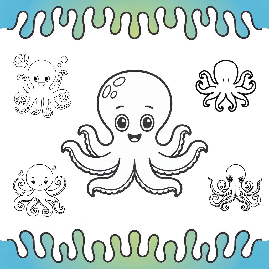 kleurplaat octopus feature