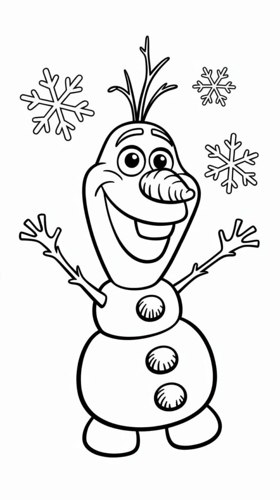 ausmalbilder schneemann olaf