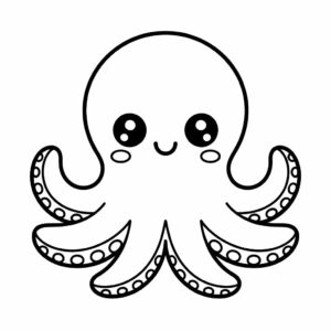 kleurplaat oo octopus