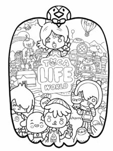 toca boca poppetje kleurplaat