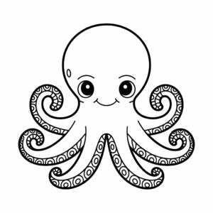 kleurplaat van een octopus